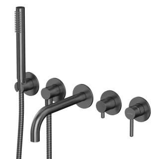 Встраиваемый смеситель для ванны WHITECROSS Y Y1240GM оружейная сталь